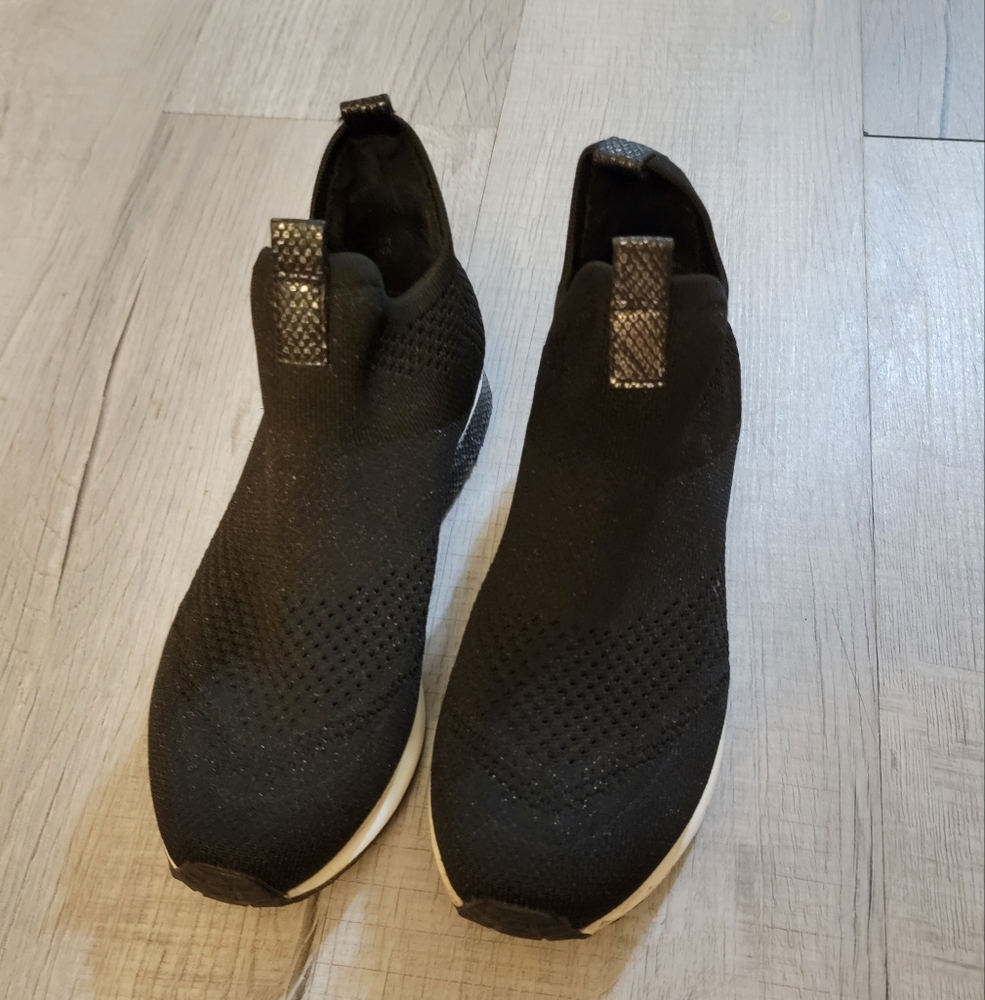 Women's Black Slip-On Sneakers - Picture 3 of 7